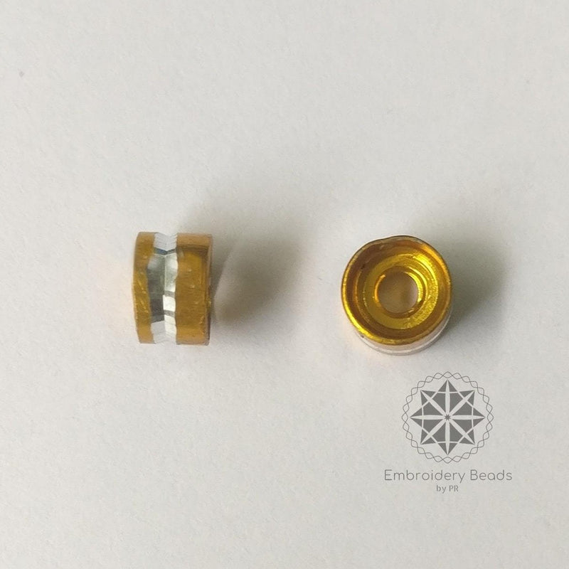 Ring Shape Cylindrical Beads Gold