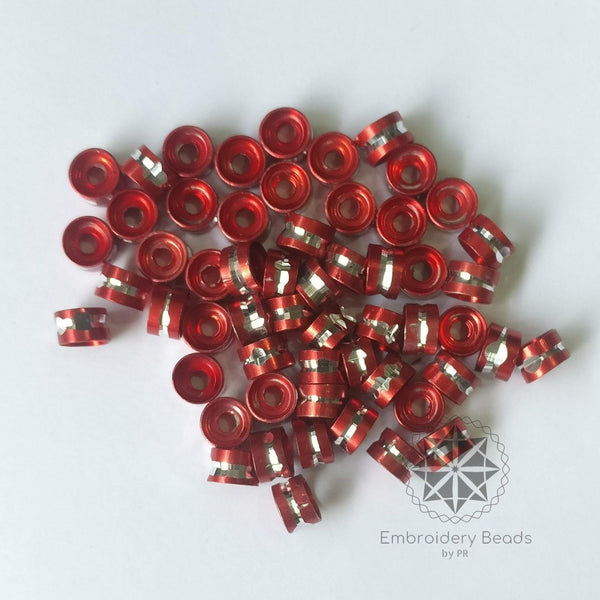 Ring Shape Beads Red