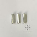 Cylinder Shape Bugle Beads Silver 10mm ( SN-214 C1 )