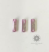 Bugle Beads Pink 10mm
