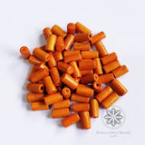 Cylindrical Beads Orange 8mm