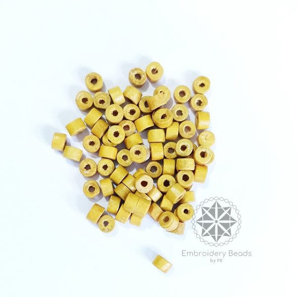 Cylindrical Beads Yellow