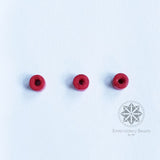 Cylindrical Beads Red 4mm