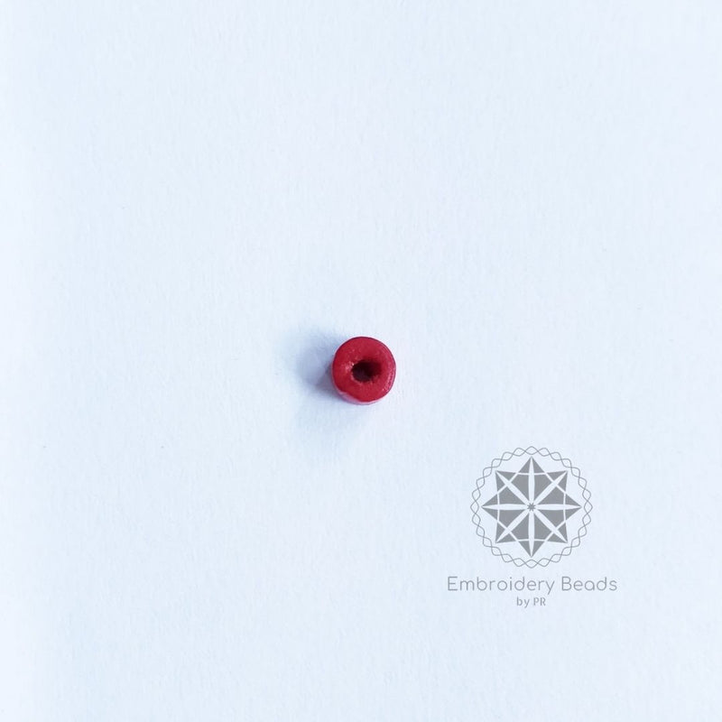 Cylindrical Beads Red 4mm