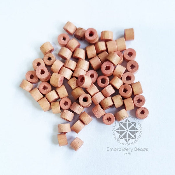 Cylindrical Beads Peach