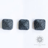 Square Rock Finish Stone Black