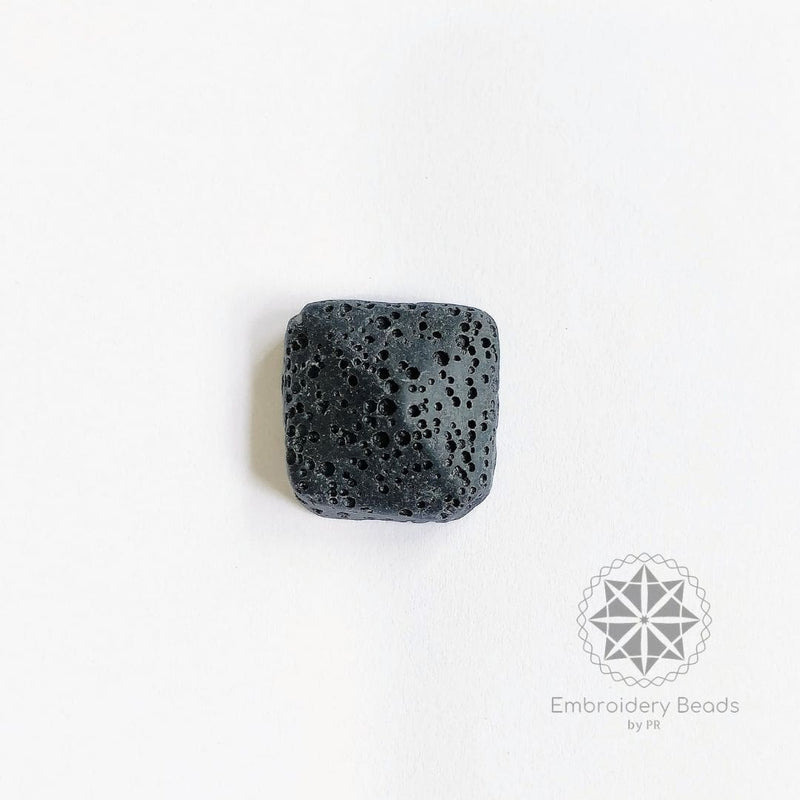 Square Rock Finish Stone Black