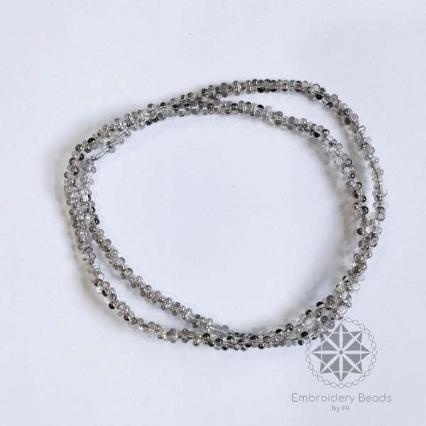 Kidney Beans Shape Beads Transparent Grey