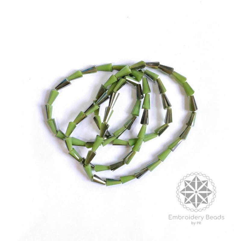 Cone Beads Shiny Green