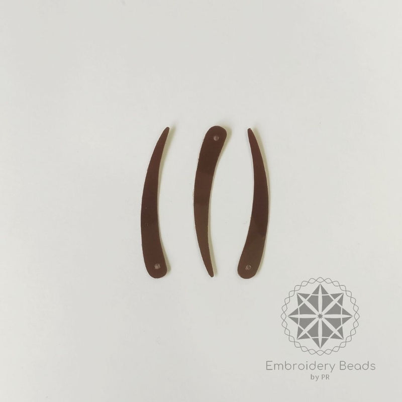 Sword Shape Sequins Brown