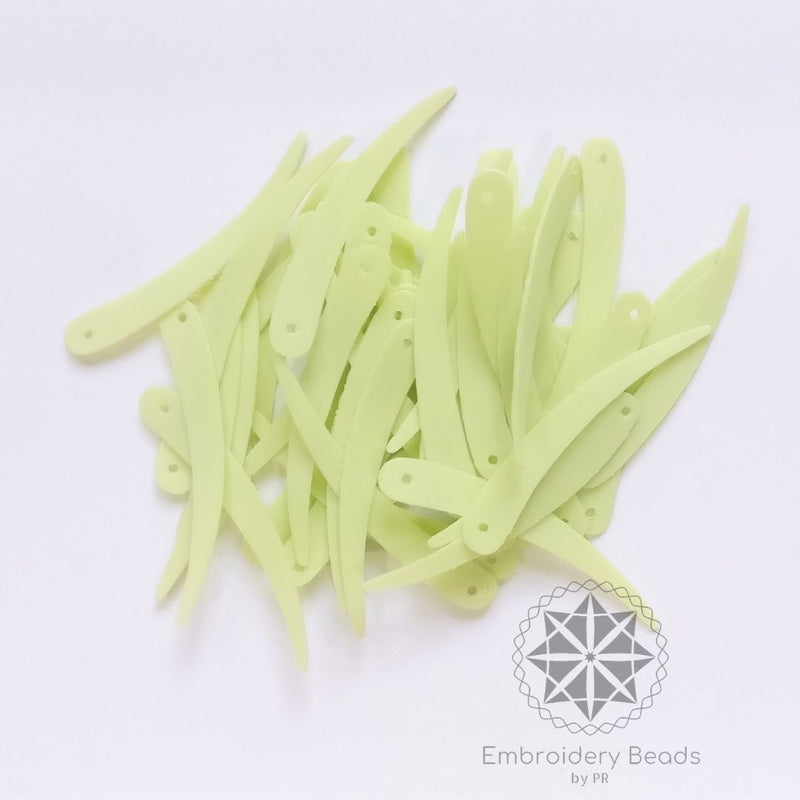 Sword Shape Sequins Lemon Green