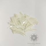 Sword Shape Sequins White