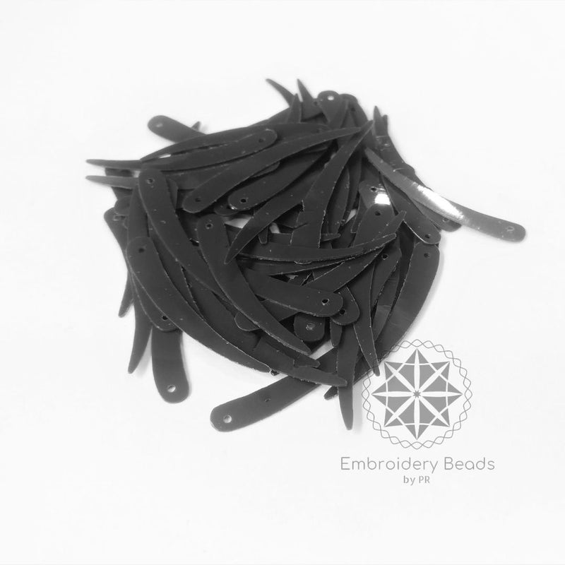Sword Shape Sequins Dark Brown