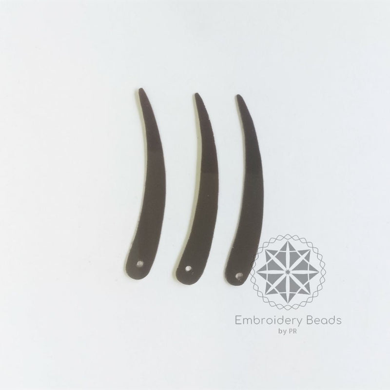 Sword Shape Sequins Dark Brown