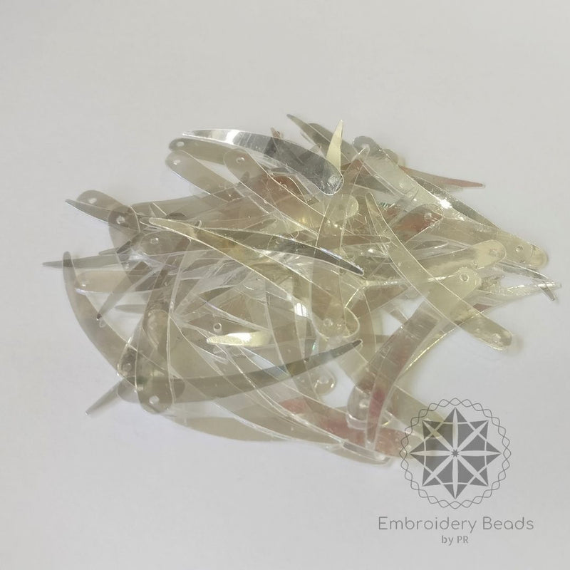 Sword Shape Sequins White