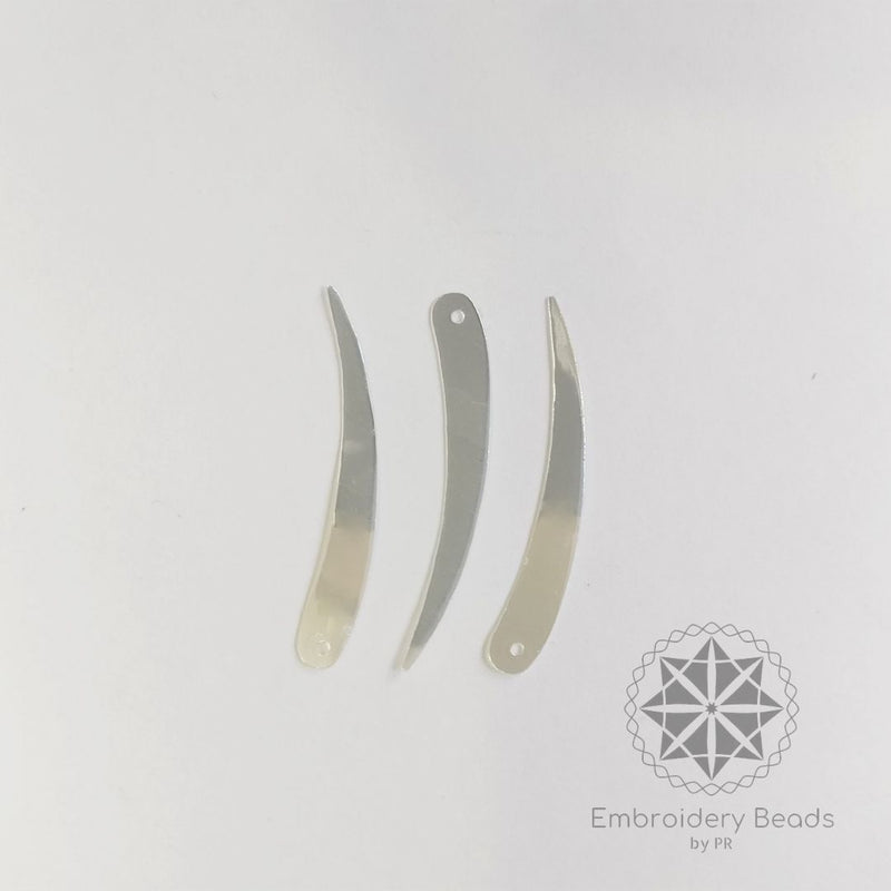 Sword Shape Sequins White