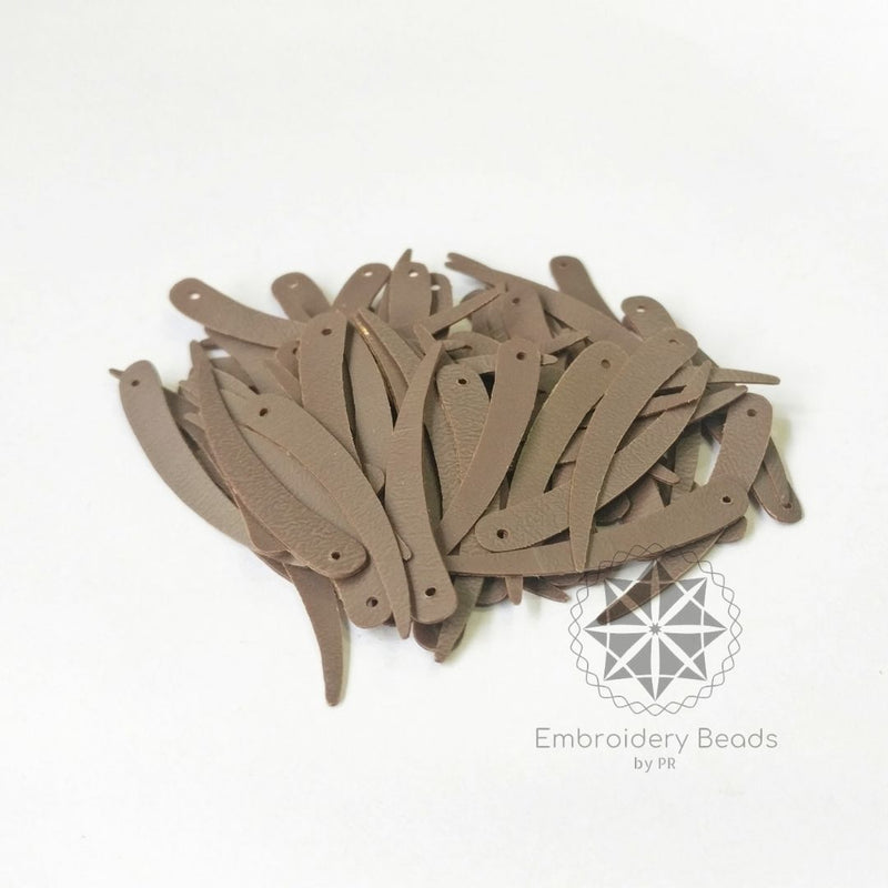 Sword Shape Sequins Brown