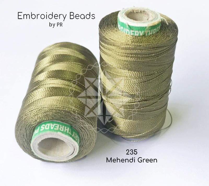 Rayon Silk Thread Mehendi Green