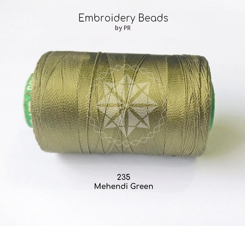 Rayon Silk Thread Mehendi Green