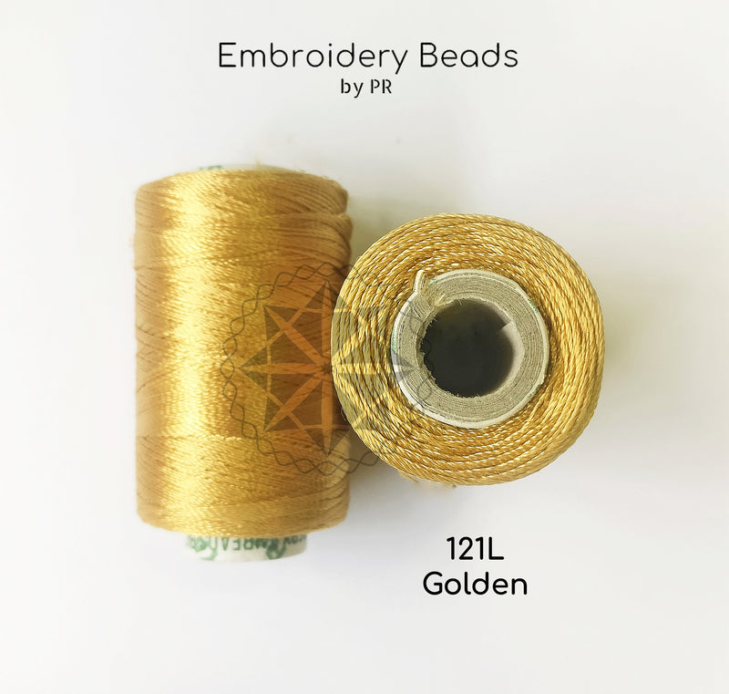 Rayon Silk Thread Golden ( 121L )