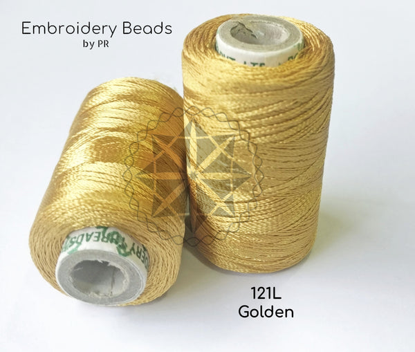 Rayon Silk Thread Golden ( 121L )
