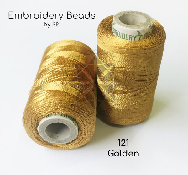 Rayon Silk Thread Golden ( 121 )