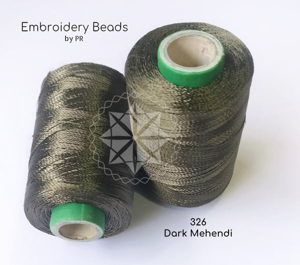 Rayon Silk Thread Dark Mehendi Green