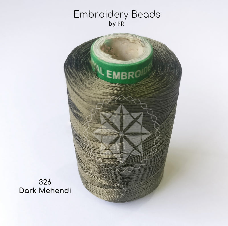 Rayon Silk Thread Dark Mehendi Green