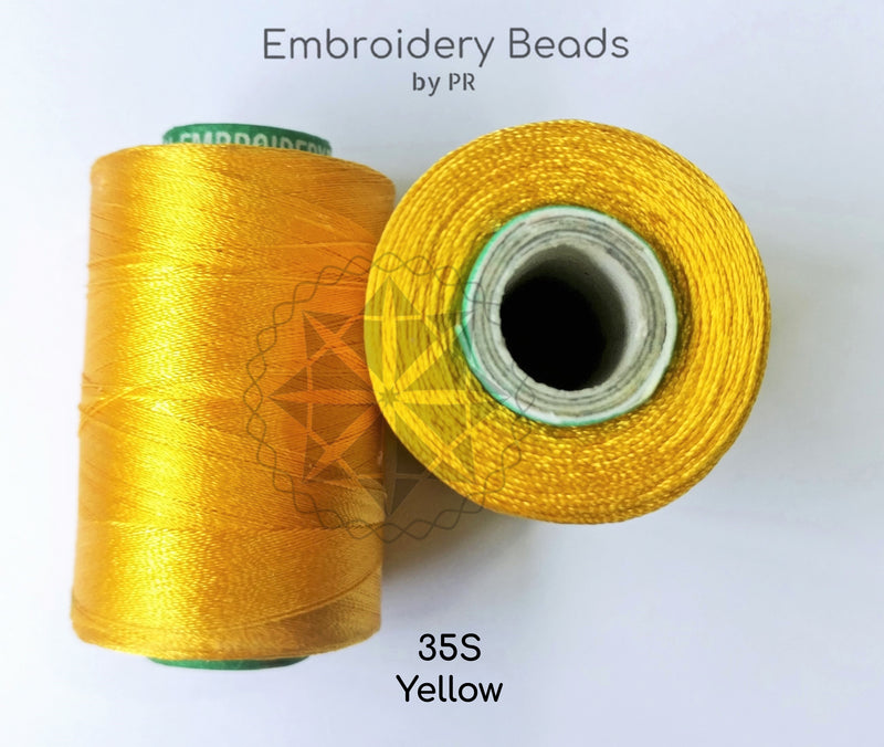 Rayon Silk Thread Yellow ( 35S )