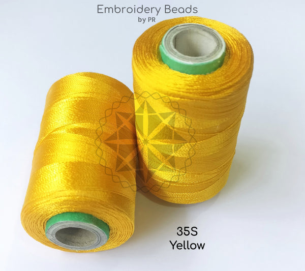 Rayon Silk Thread Yellow ( 35S )
