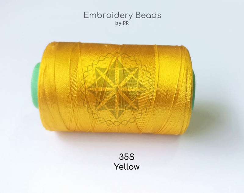 Rayon Silk Thread Yellow ( 35S )