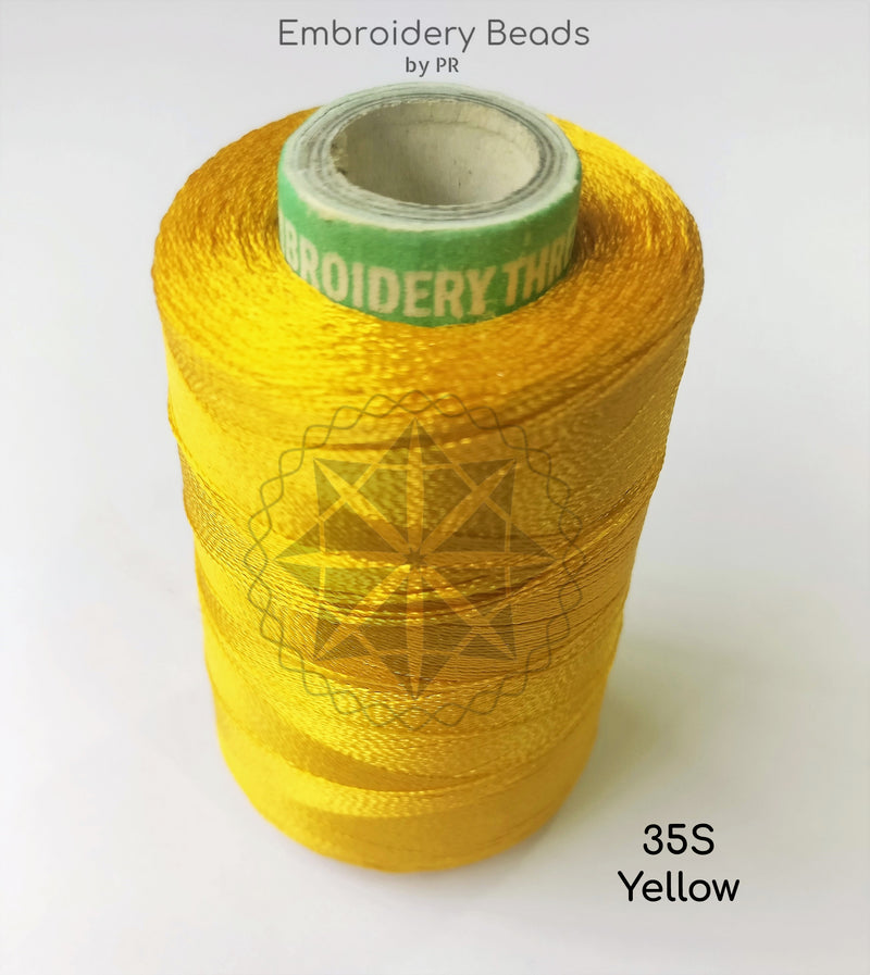 Rayon Silk Thread Yellow ( 35S )