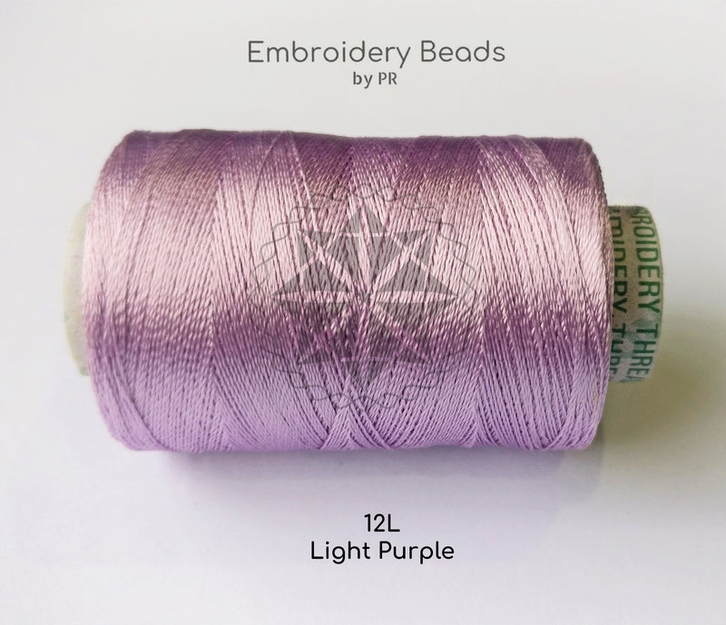 Rayon Silk Thread Light Purple – Embroidery Beads