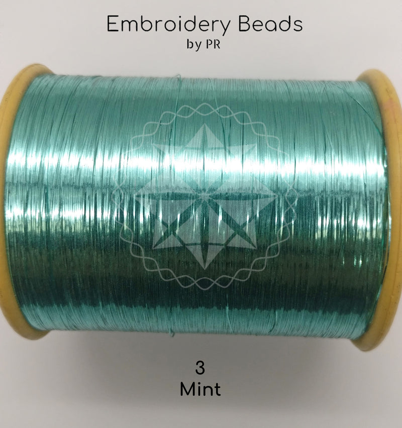 Flat Metallic Thread Mint