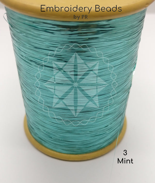 Flat Metallic Thread Mint