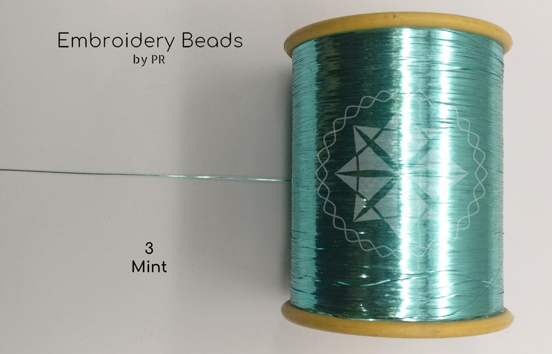 Flat Metallic Thread Mint
