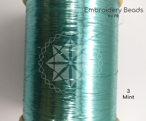 Flat Metallic Thread Mint