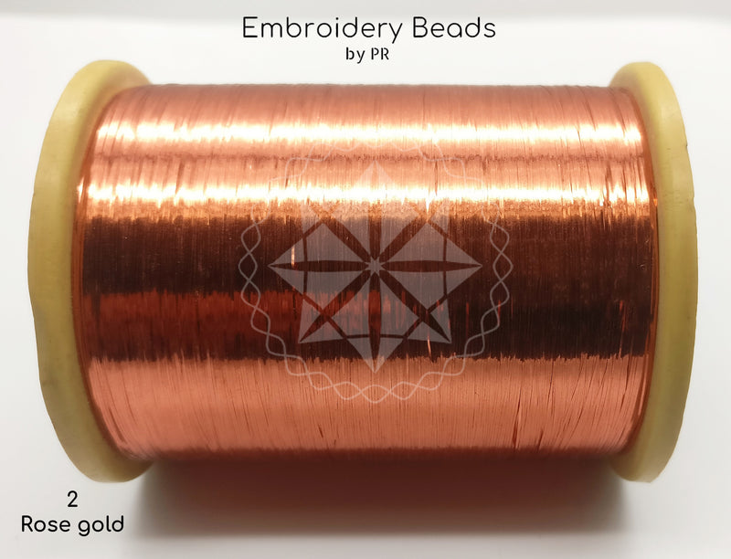 Flat Metallic Thread Rose Gold