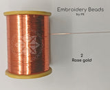 Flat Metallic Thread Rose Gold