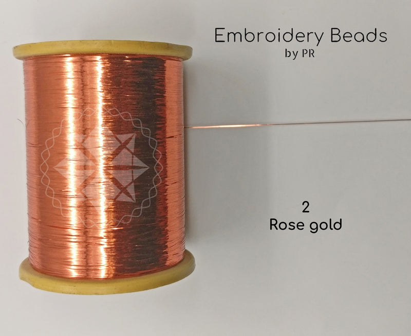 Flat Metallic Thread Rose Gold