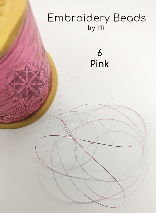 Flat Metallic Thread Pink