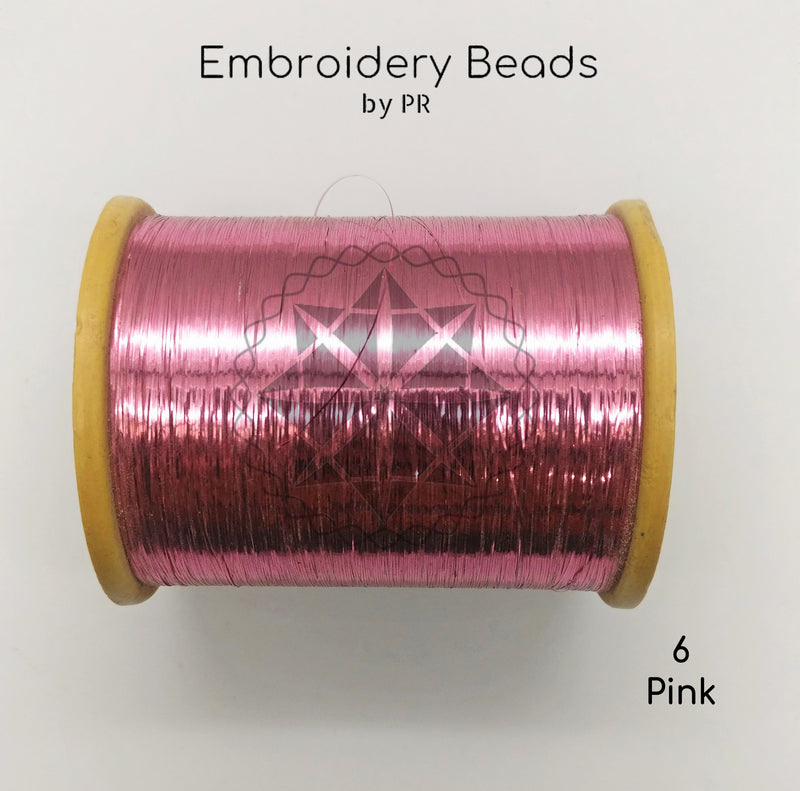 Flat Metallic Thread Pink