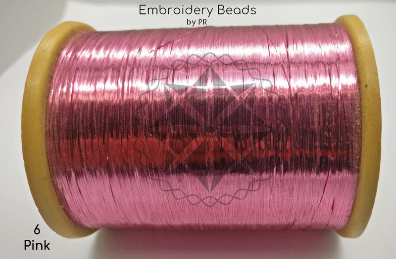 Flat Metallic Thread Pink