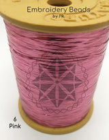Flat Metallic Thread Pink