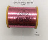 Flat Metallic Thread Pink