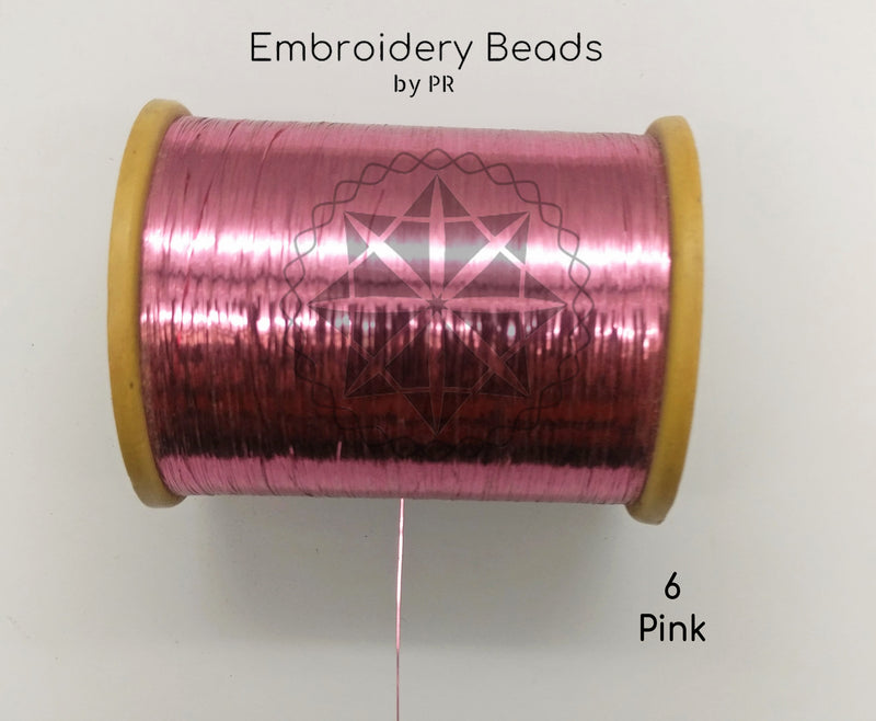 Flat Metallic Thread Pink