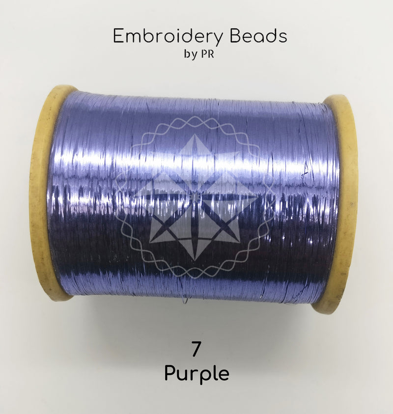 Flat Metallic Thread Purple