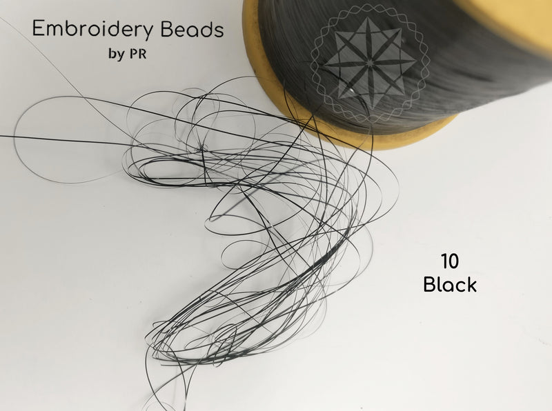 Flat Metallic Thread Black