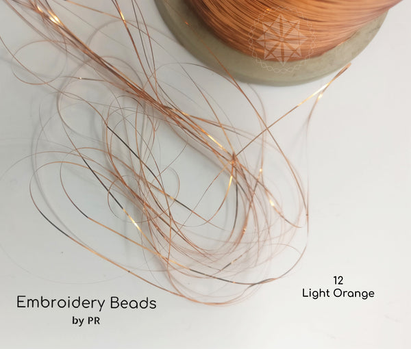 Flat Metallic Thread Light Orange