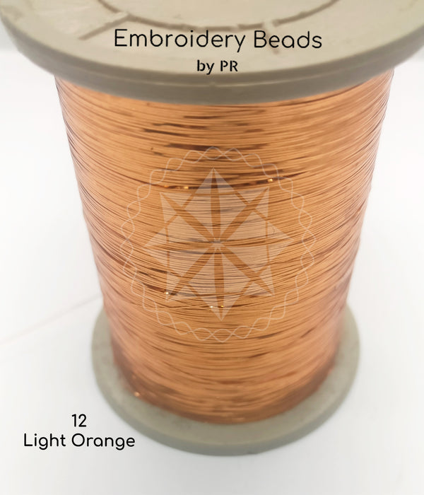 Flat Metallic Thread Light Orange